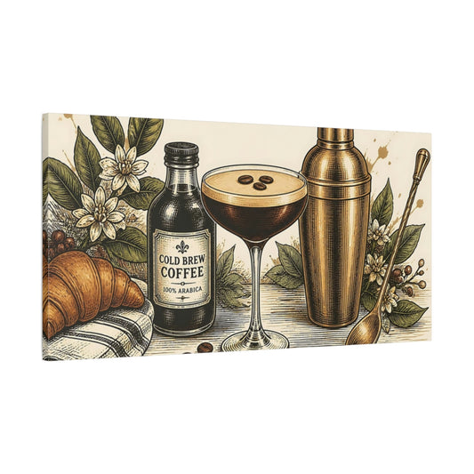 Main Mockup. Espresso Martini & Cold Brew shown as canvas print