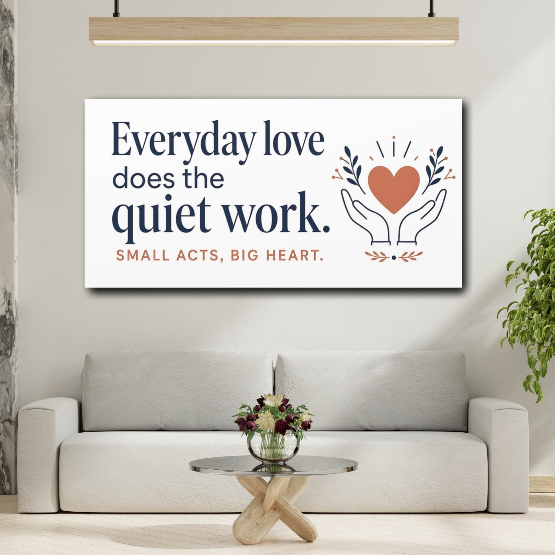 Mockup 2. Everyday Love Quote shown as canvas print