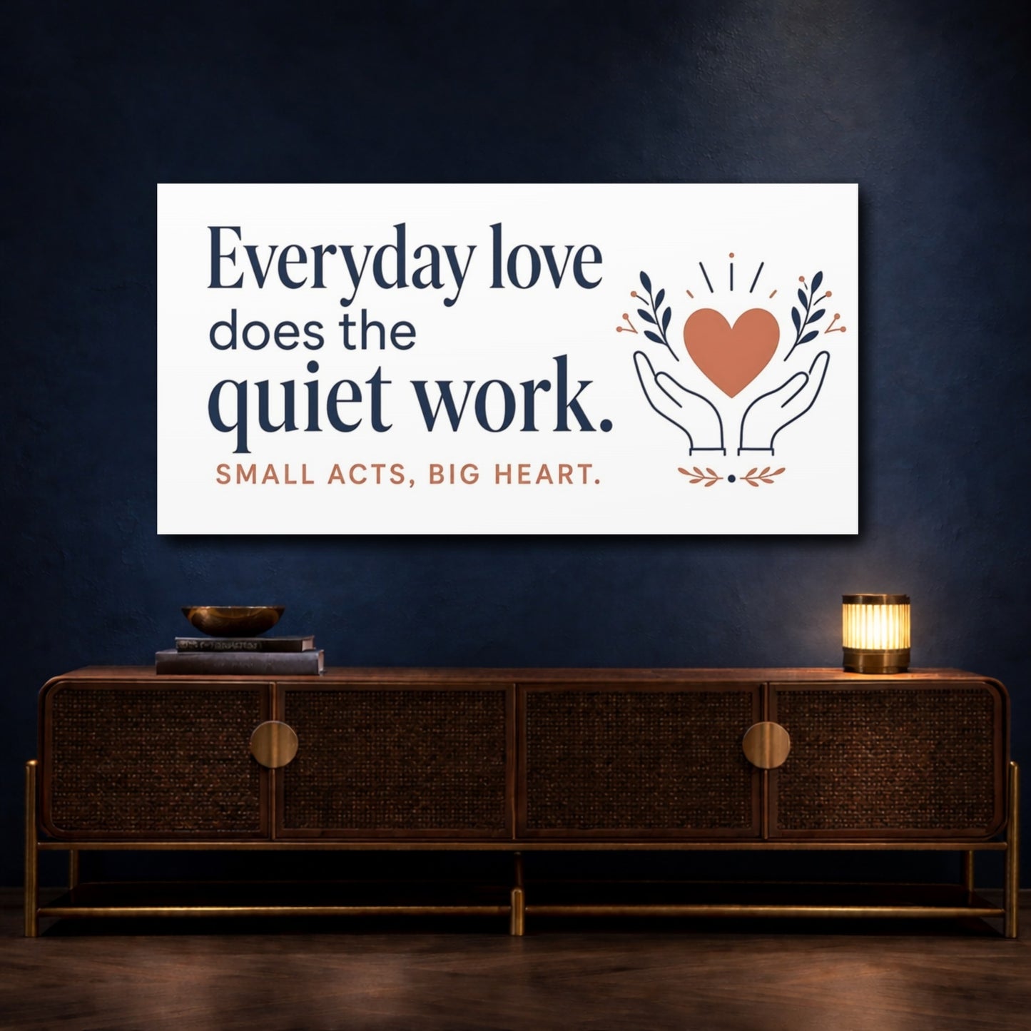 Mockup 4. Everyday Love Quote shown as canvas print