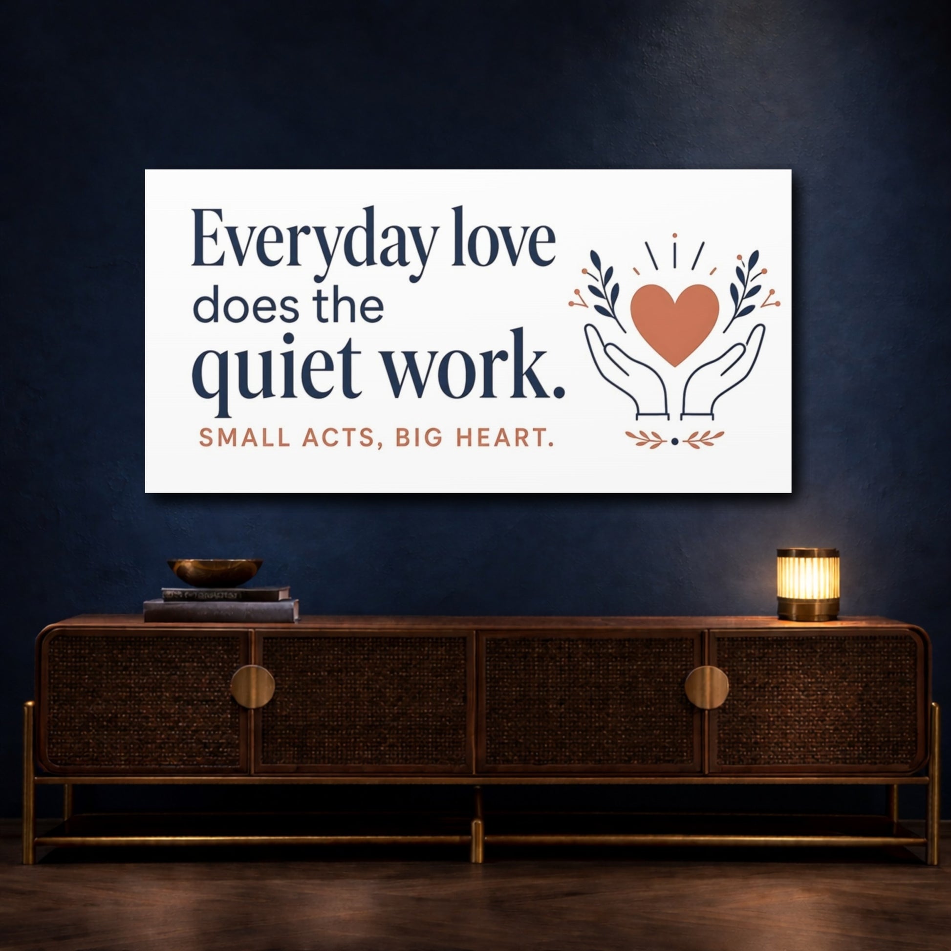 Mockup 4. Everyday Love Quote shown as canvas print