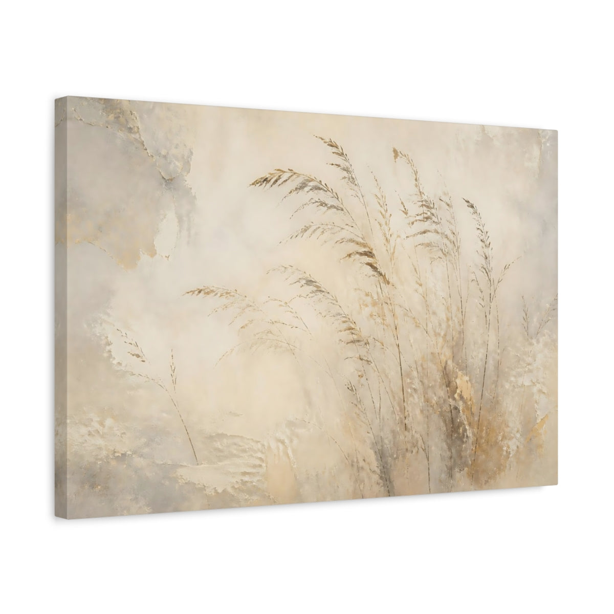 Side Mockup 3. Faded Wheat Stems shown as canvas print