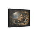 Side Mockup 6. Fairytale Ancient Ruins Brown Ancient Ruins shown as stretched canvas wall art
