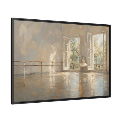 Side Mockup 12. Fairytale Ballet Tutu Light Neutrals shown as framed canvas print