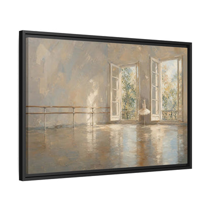 Side Mockup 14. Fairytale Ballet Tutu Light Neutrals shown as framed canvas print
