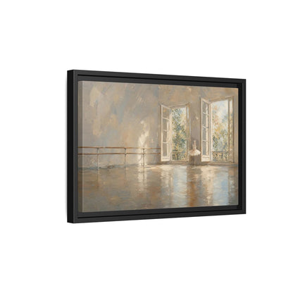 Side Mockup 6. Fairytale Ballet Tutu Light Neutrals shown as framed canvas print