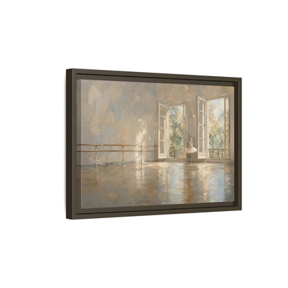 Side Mockup 5. Fairytale Ballet Tutu Light Neutrals shown as framed canvas print