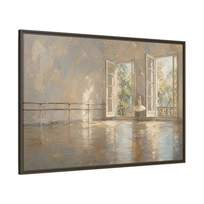 Side Mockup 8. Fairytale Ballet Tutu Light Neutrals shown as framed canvas print