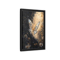 Side Mockup 6. Fairytale Crystal Butterfly Gold And Black shown as stretched canvas wall art
