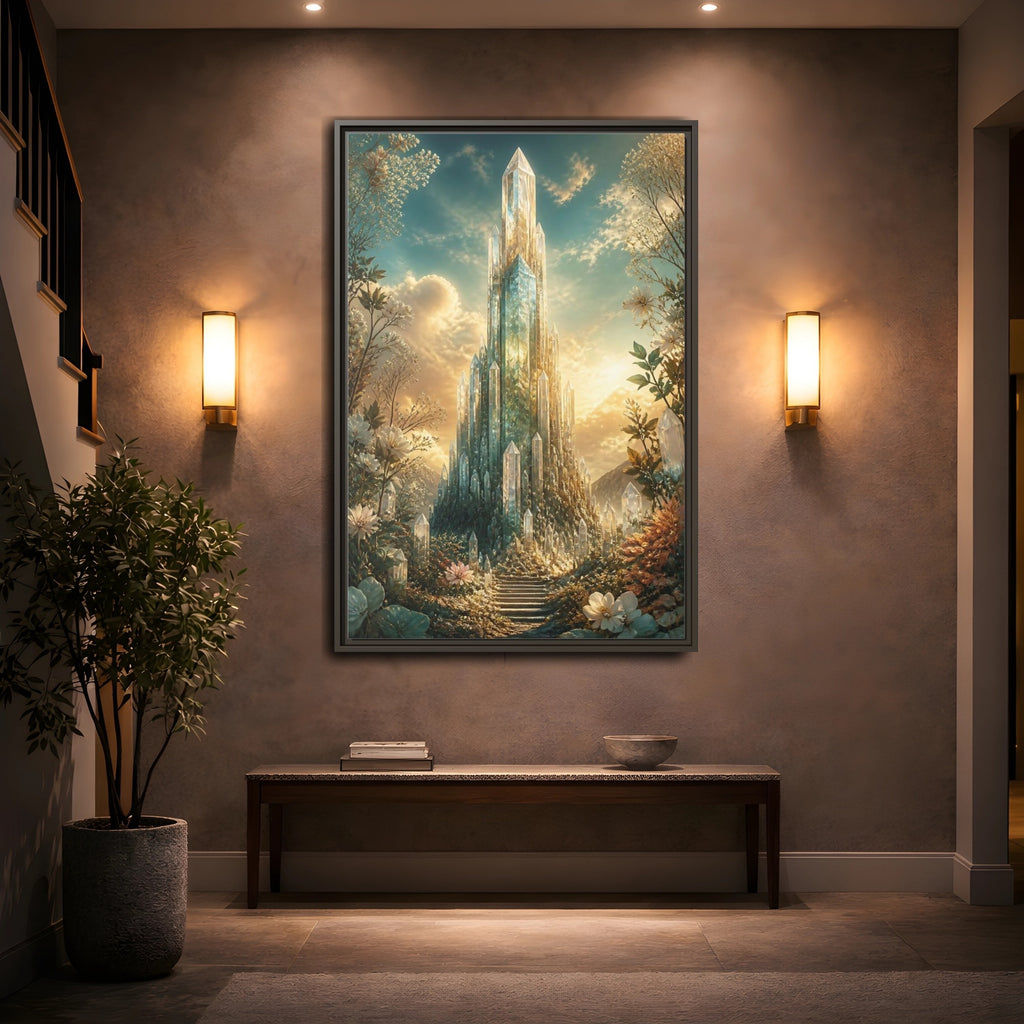 Mockup 2. Fairytale Crystal Palace Golden Crystal shown as stretched canvas wall art