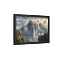 Side Mockup 6. Fairytale Floating Islands Fantasy Sky Kingdom shown as stretched canvas wall art