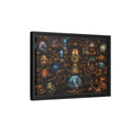Side Mockup 6. Fairytale Grand Library Enchanted Library shown as stretched canvas wall art