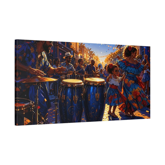 Main Mockup. Fairytale Street Festival Festive Celebration shown as canvas print