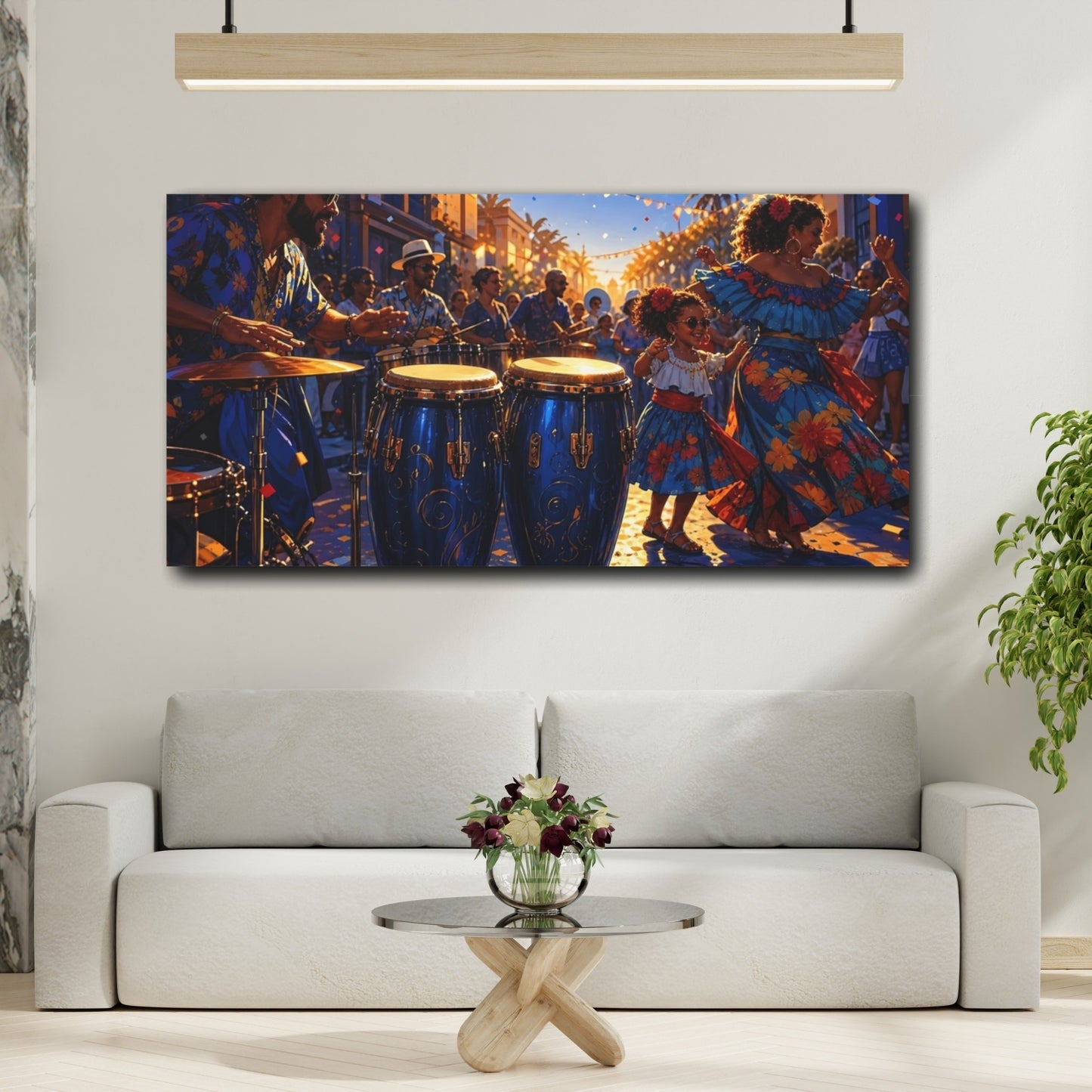 Mockup 2. Fairytale Street Festival Festive Celebration shown as canvas print