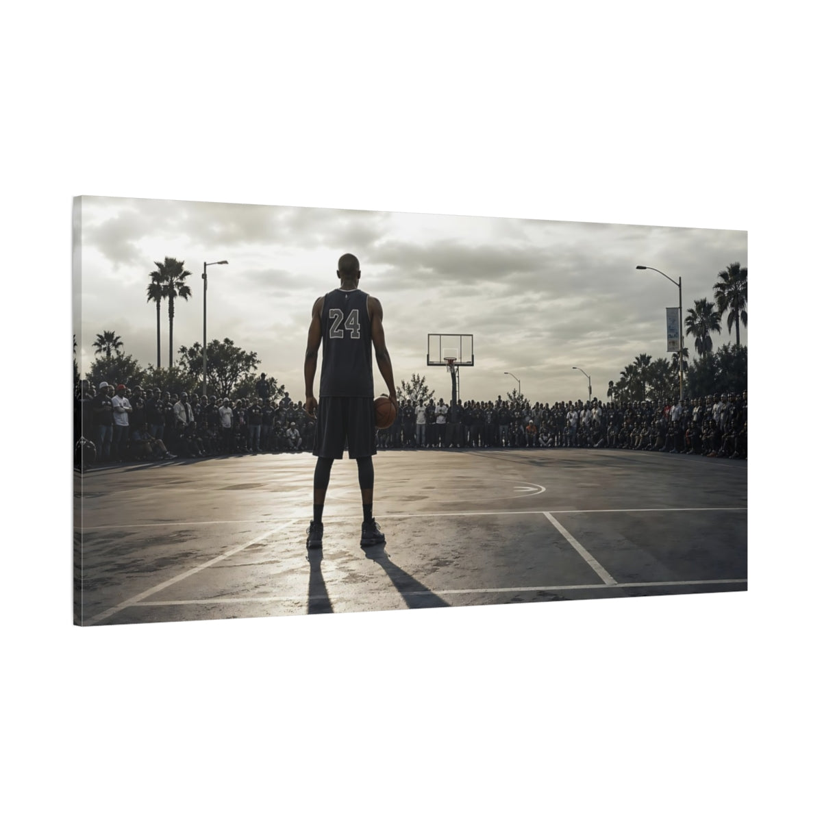 Side Mockup 2. Final Shot At Dusk shown as canvas print