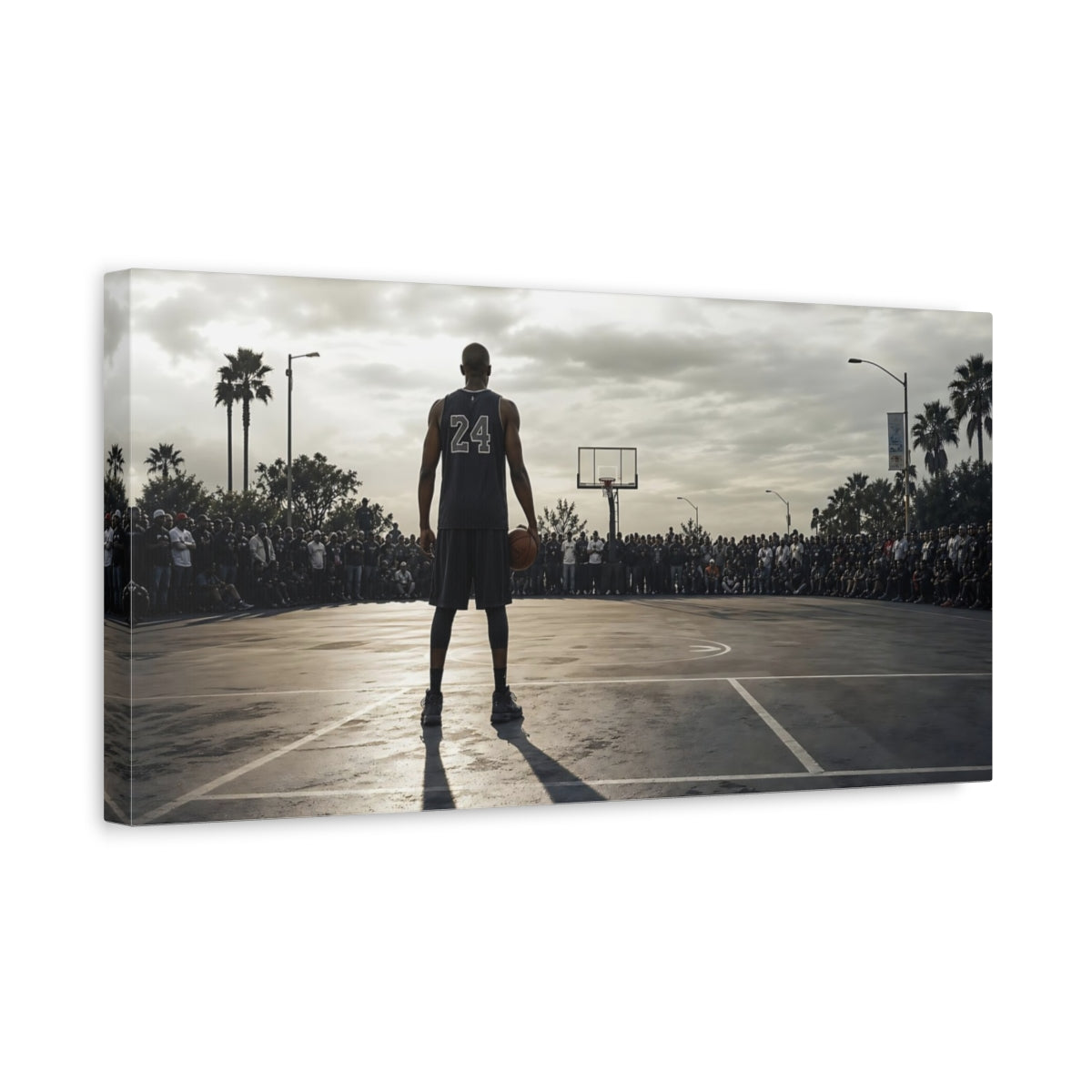 Side Mockup 3. Final Shot At Dusk shown as canvas print
