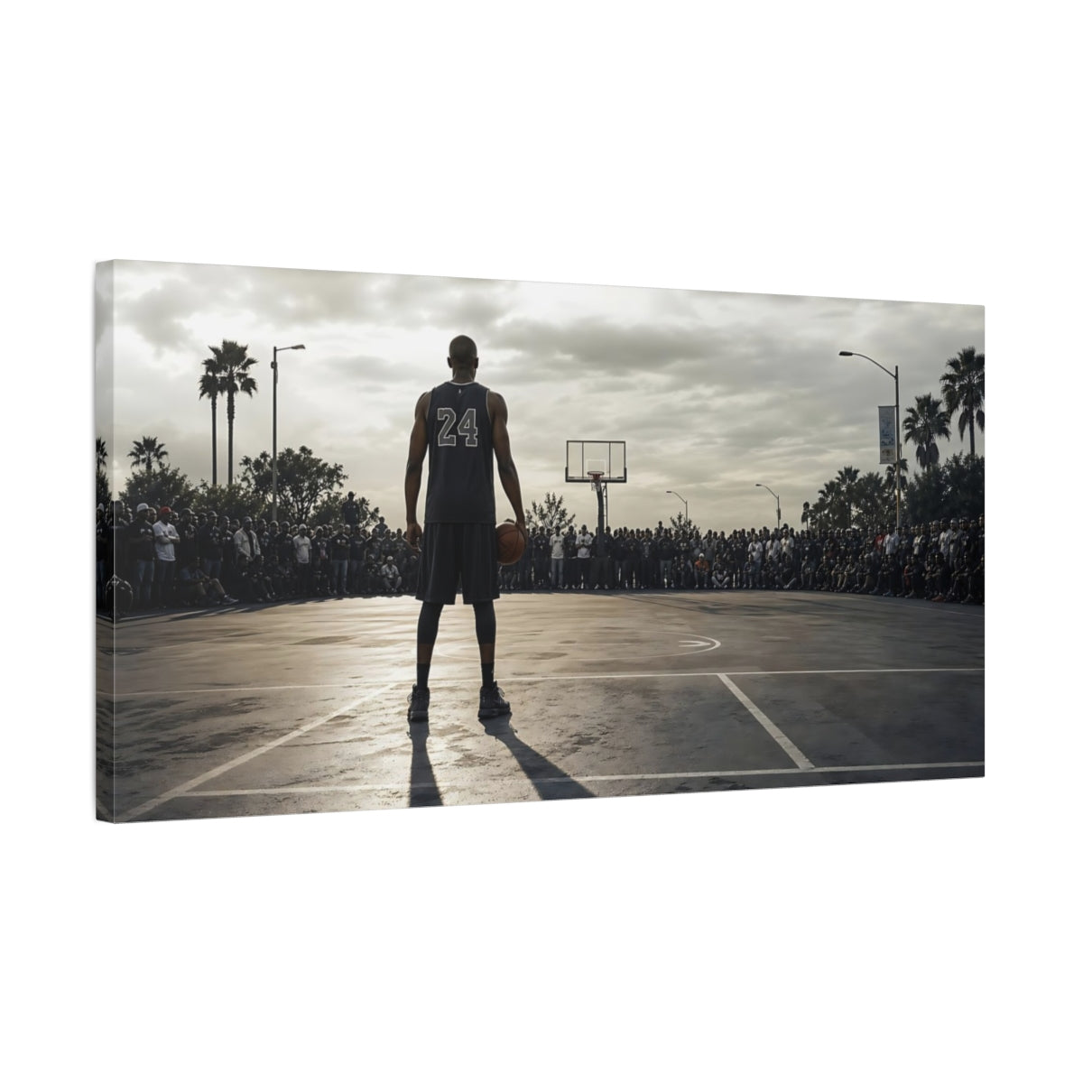 Side Mockup 1. Final Shot At Dusk shown as canvas print
