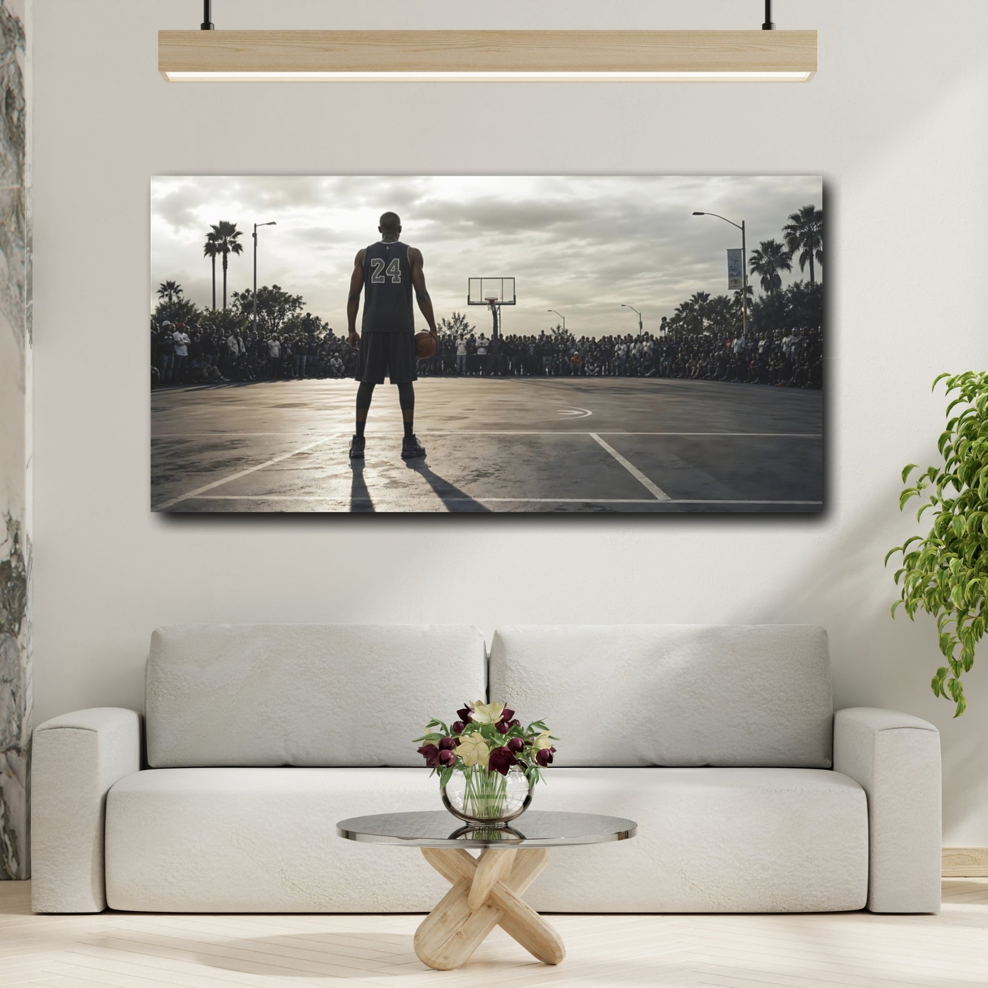 Mockup 2. Final Shot At Dusk shown as canvas print