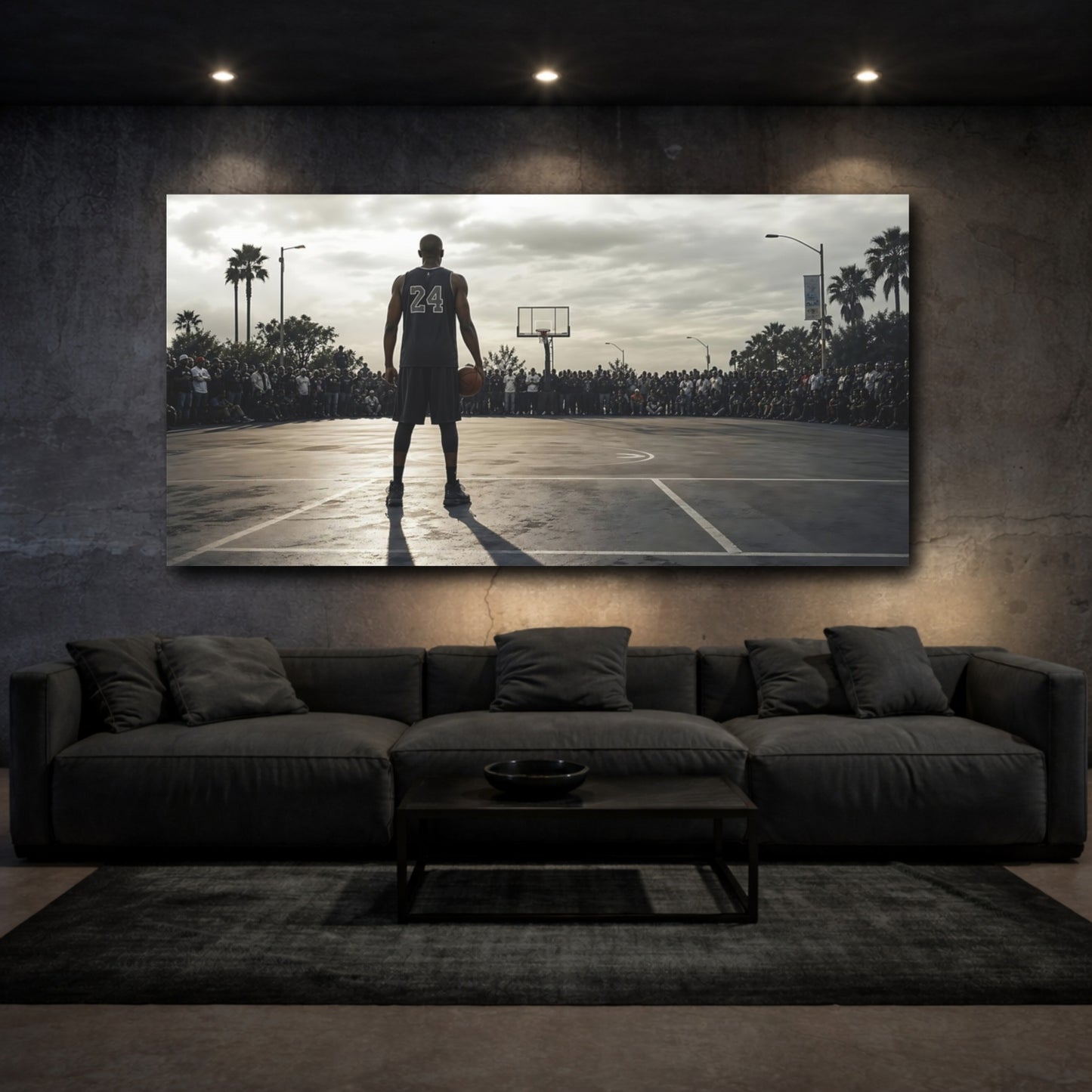 Mockup 3. Final Shot At Dusk shown as canvas print