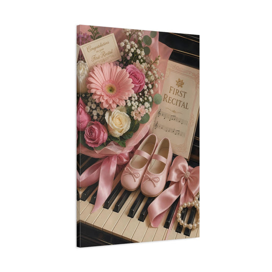 Main Mockup. First Recital Keepsake shown as canvas print