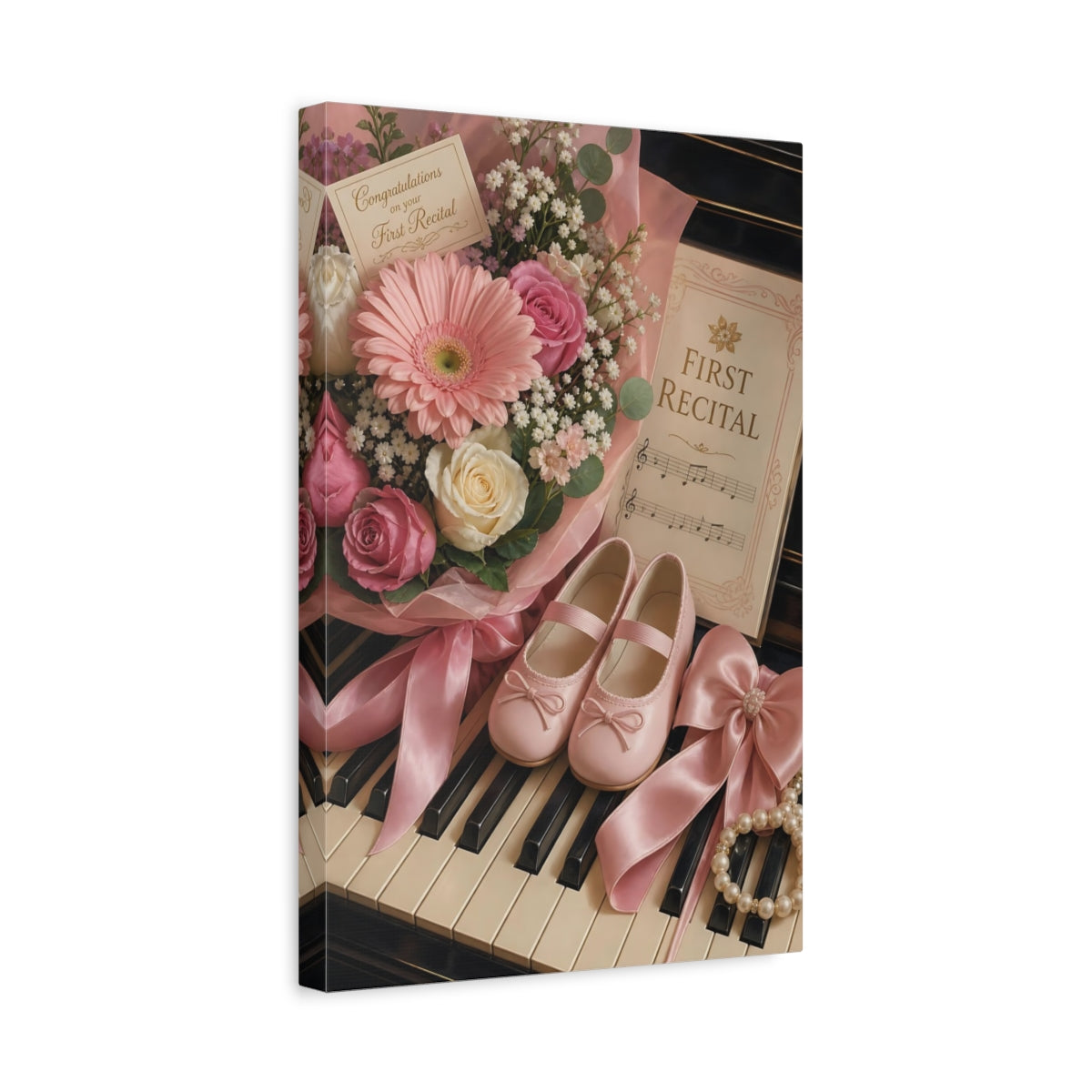 Side Mockup 4. First Recital Keepsake shown as canvas print