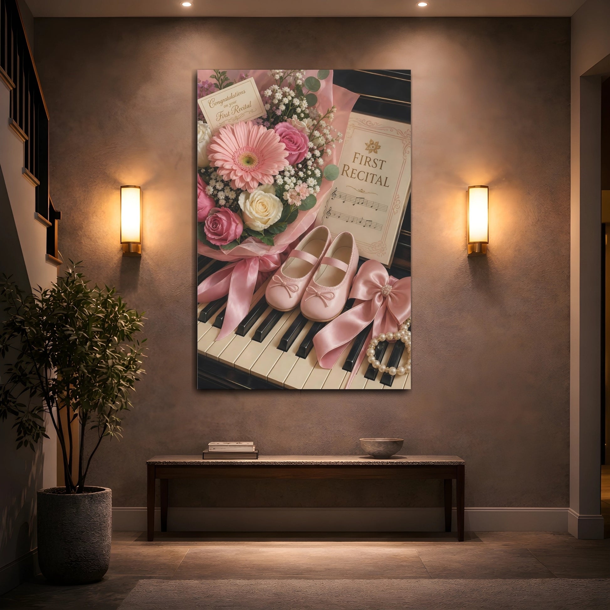 Mockup 2. First Recital Keepsake shown as canvas print