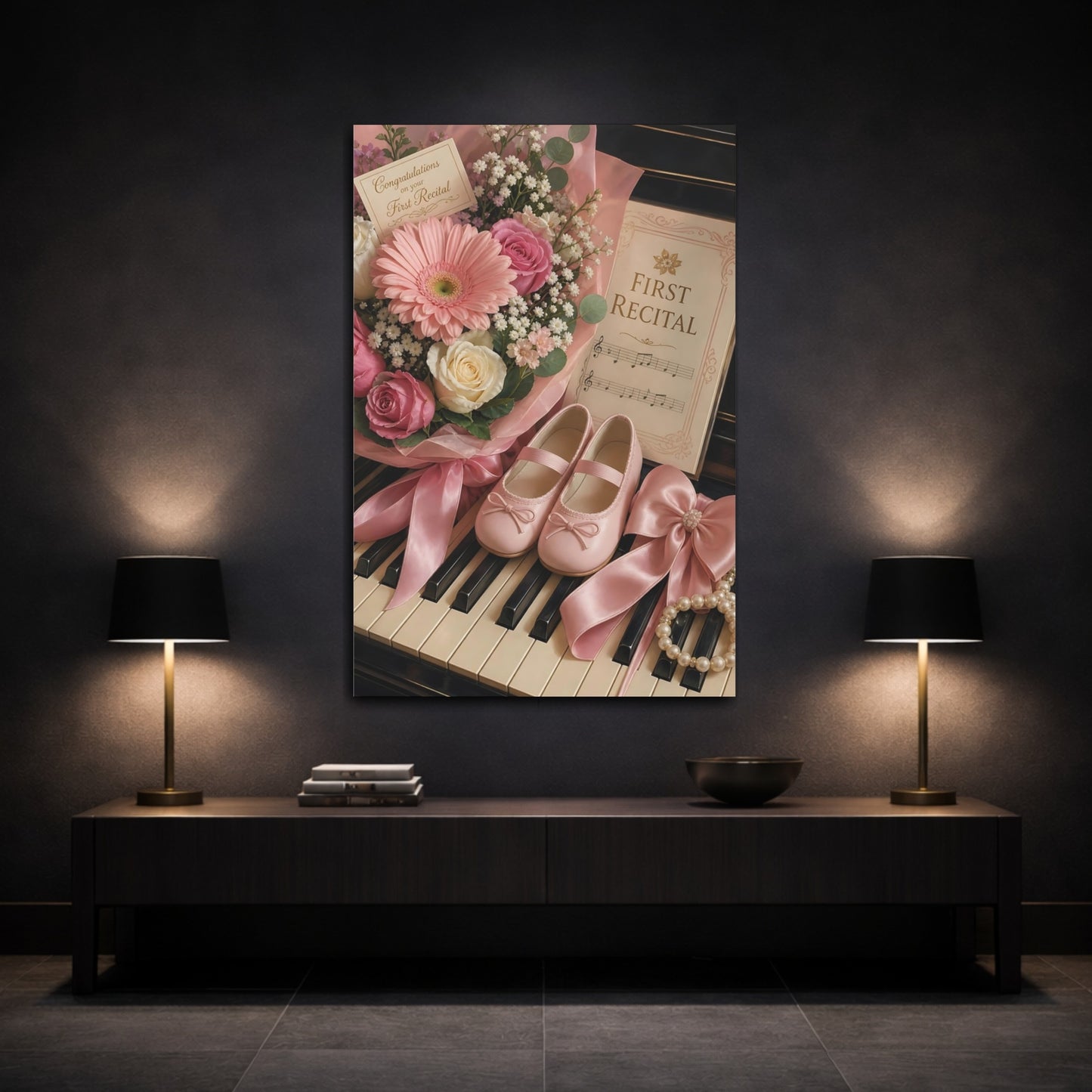 Mockup 3. First Recital Keepsake shown as canvas print