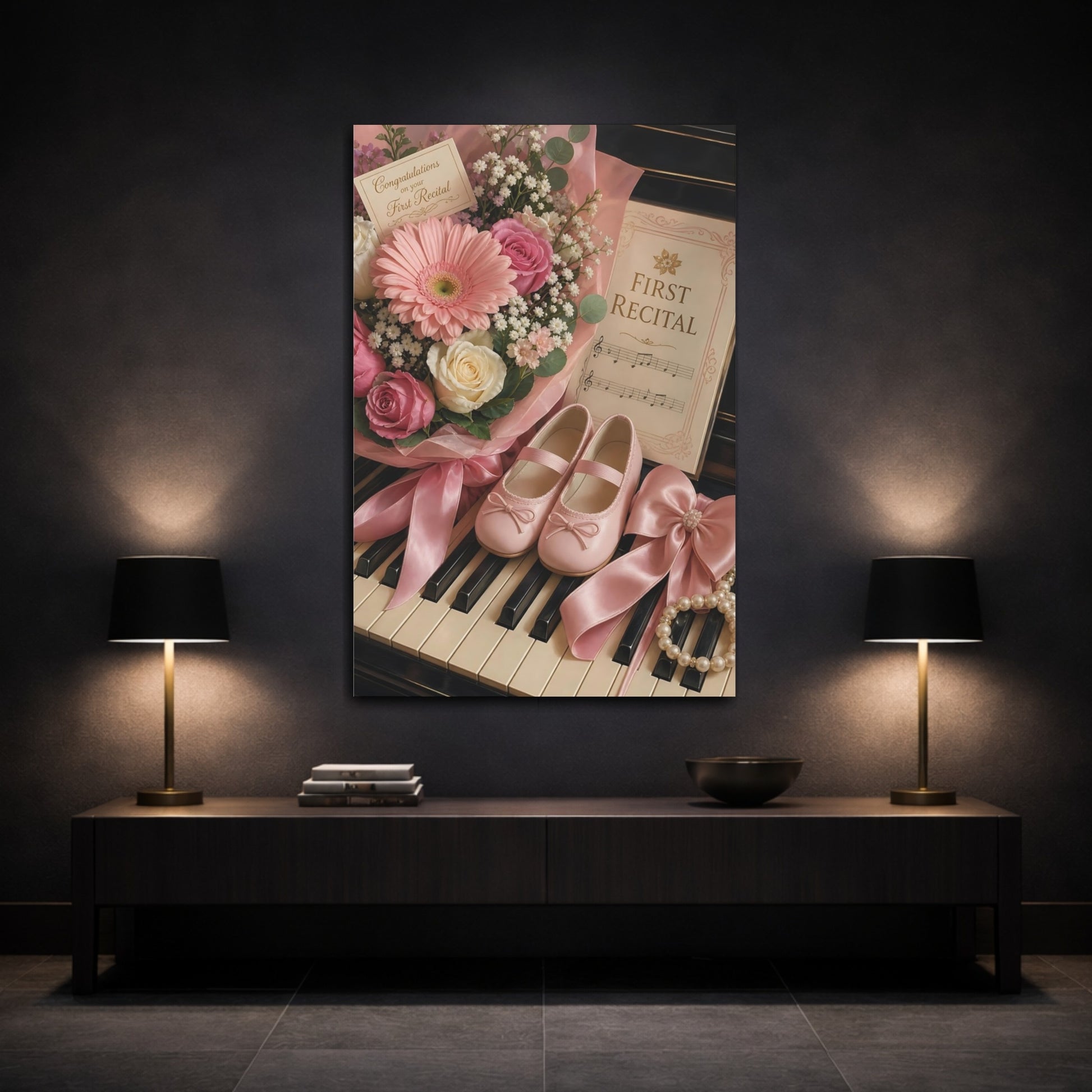 Mockup 3. First Recital Keepsake shown as canvas print