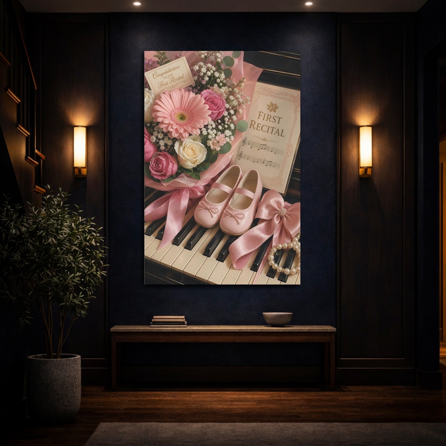 Mockup 4. First Recital Keepsake shown as canvas print