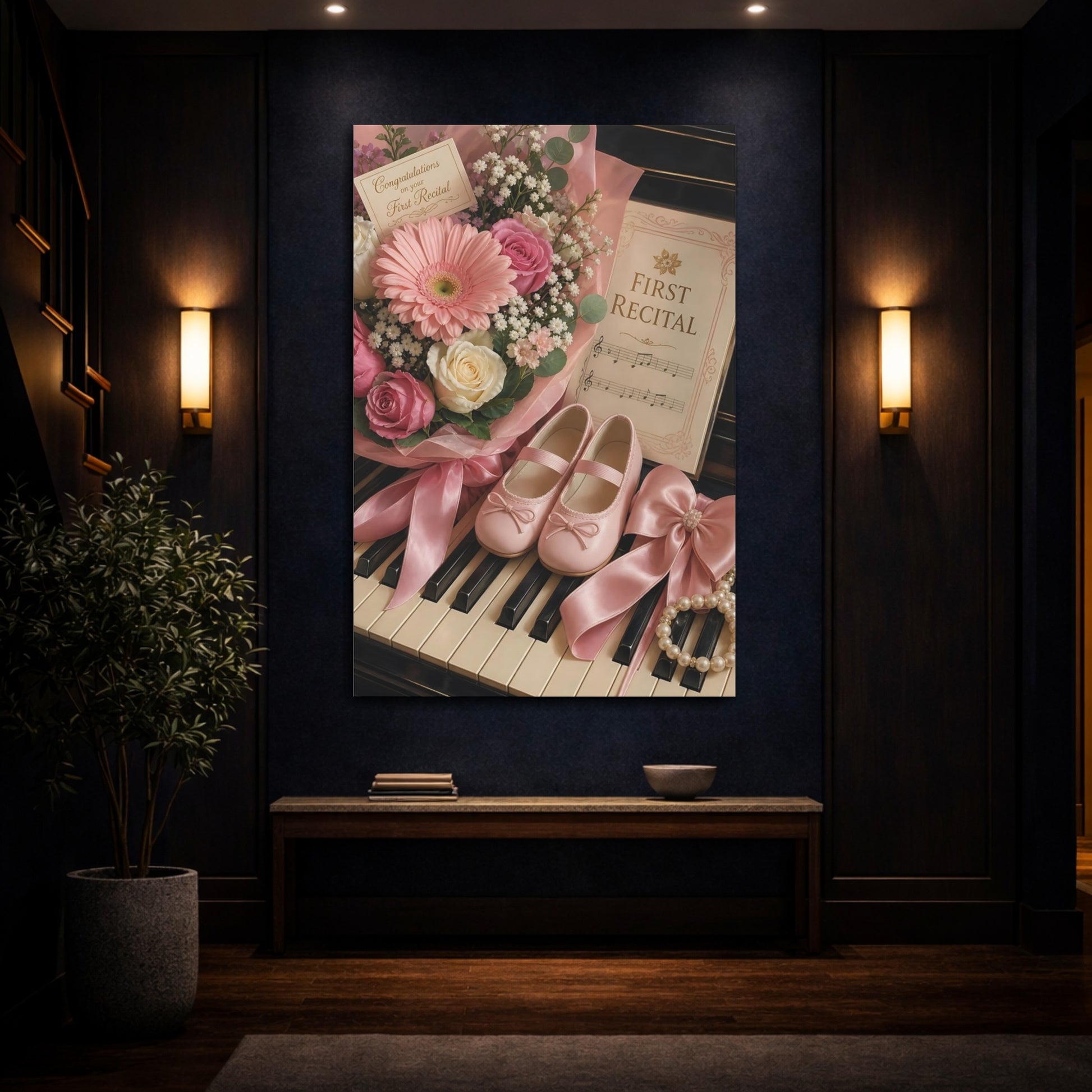 Mockup 4. First Recital Keepsake shown as canvas print