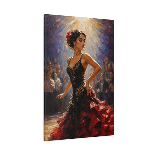 Main Mockup. Flamenco Passion shown as canvas print