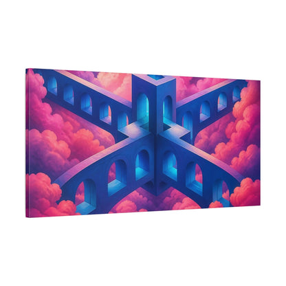 Main Mockup. Floating Arches Illusion shown as canvas print