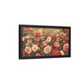 Side Mockup 8. Floral Camellia Flowers Pink Red Camellia shown as stretched canvas wall art