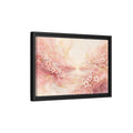 Side Mockup 6. Floral Cherry Blossoms Pink And Gold shown as stretched canvas wall art