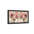 Side Mockup 8. Floral Dahlias Pink Dahlias shown as stretched canvas wall art