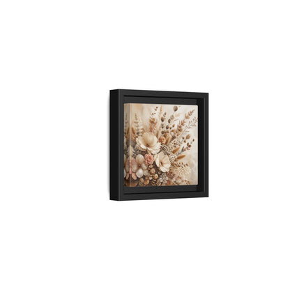 Side Mockup 24. Floral Dried Flowers Neutral Floral Art shown as stretched canvas wall art