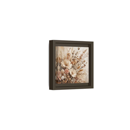 Side Mockup 23. Floral Dried Flowers Neutral Floral Art shown as stretched canvas wall art