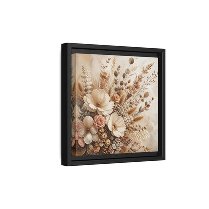 Side Mockup 21. Floral Dried Flowers Neutral Floral Art shown as stretched canvas wall art