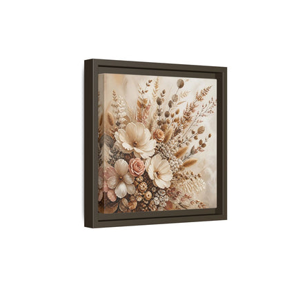Side Mockup 20. Floral Dried Flowers Neutral Floral Art shown as stretched canvas wall art
