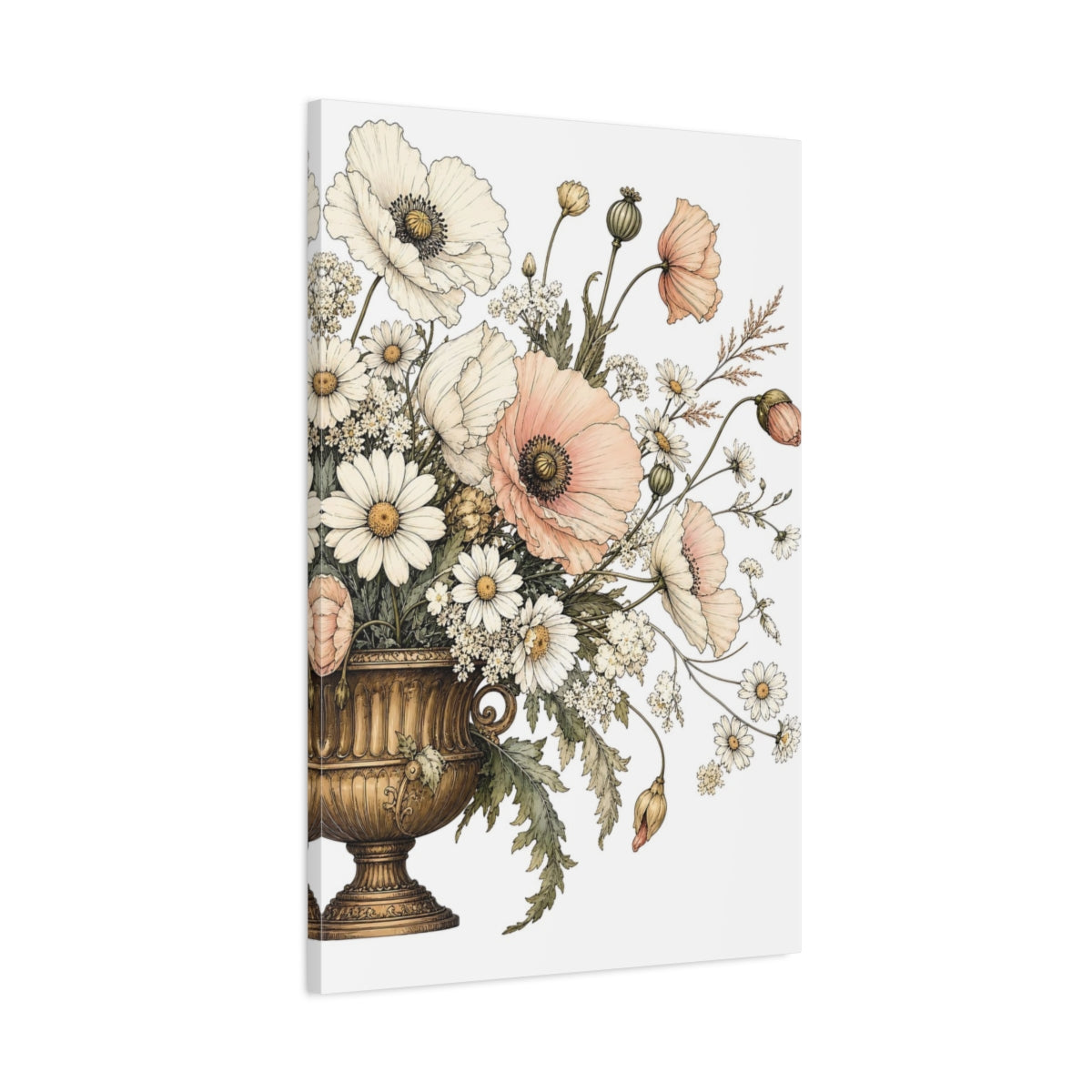 Main Mockup. Floral Floral Bouquet Pastel Floral Bouquet shown as stretched canvas wall art