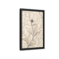 Side Mockup 6. Floral Flower Beige Floral shown as stretched canvas wall art