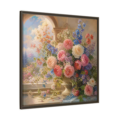 Main Mockup. Floral Flower Bouquet Colorful Floral shown as stretched canvas wall art