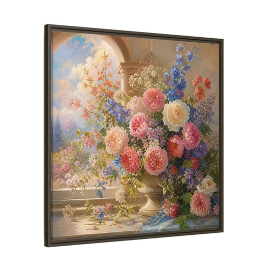 Main Mockup. Floral Flower Bouquet Colorful Floral shown as stretched canvas wall art