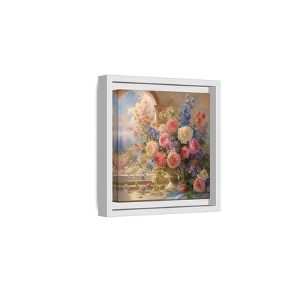 Side Mockup 1. Floral Flower Bouquet Colorful Floral shown as stretched canvas wall art