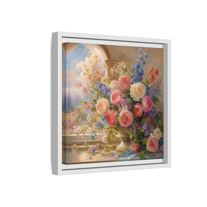 Side Mockup 16. Floral Flower Bouquet Colorful Floral shown as stretched canvas wall art