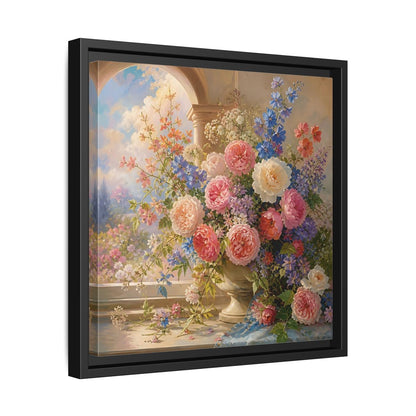 Side Mockup 32. Floral Flower Bouquet Colorful Floral shown as stretched canvas wall art