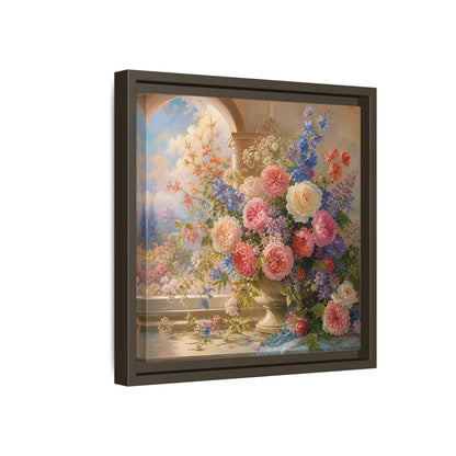 Side Mockup 17. Floral Flower Bouquet Colorful Floral shown as stretched canvas wall art