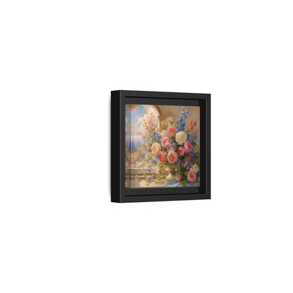 Side Mockup 24. Floral Flower Bouquet Colorful Floral shown as stretched canvas wall art