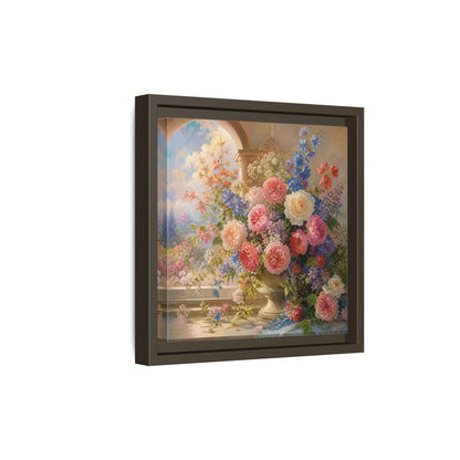 Side Mockup 20. Floral Flower Bouquet Colorful Floral shown as stretched canvas wall art