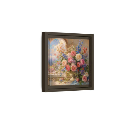 Side Mockup 2. Floral Flower Bouquet Colorful Floral shown as stretched canvas wall art