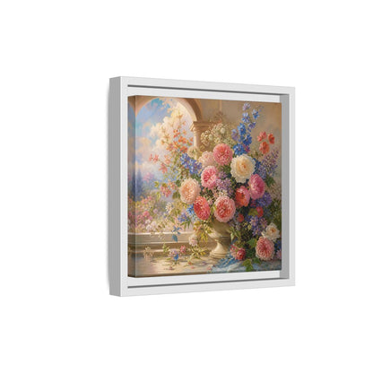 Side Mockup 19. Floral Flower Bouquet Colorful Floral shown as stretched canvas wall art